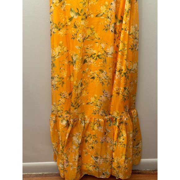 Mac Duggal Yellow Floral Maxi Dress - Picture 7 of 9